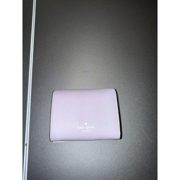 Kate Spade Kayla Pebbled Leather Small L-Zip Bifold Wallet Light Froz KK056 - Picture 2 of 9